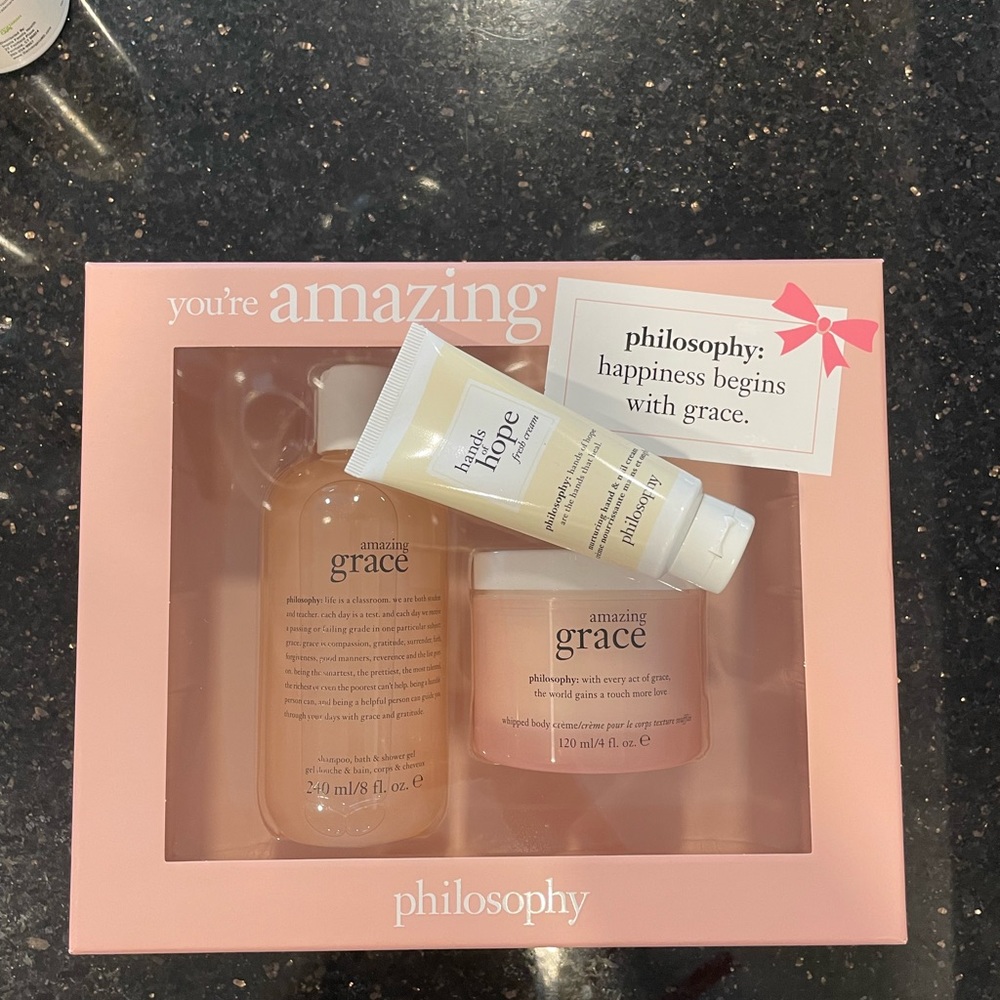 Philosophy amazing grace giftset + hand cream